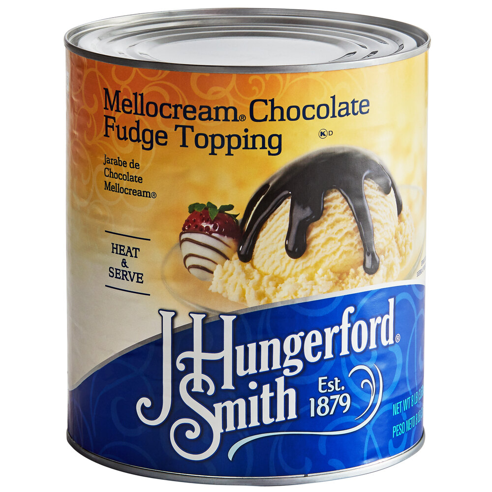 J. Hungerford Smith 10 Can Mellocream Chocolate Fudge Topping 6/Case