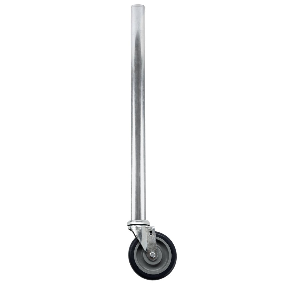 Regency 34 inch Galvanized Steel Leg with 5 inch Caster for Work Tables with Galvanized Legs