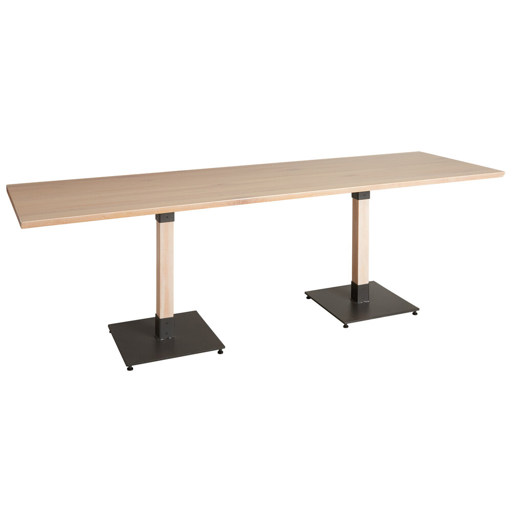 Lancaster Table &amp; Seating 30" x 96" Solid Wood Live Edge Table Top with ...