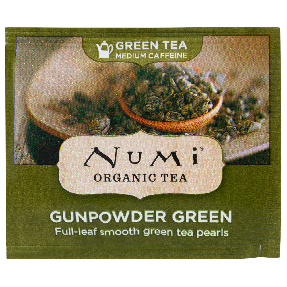 Numi Organic Gunpowder Green Tea Bags 100/Case
