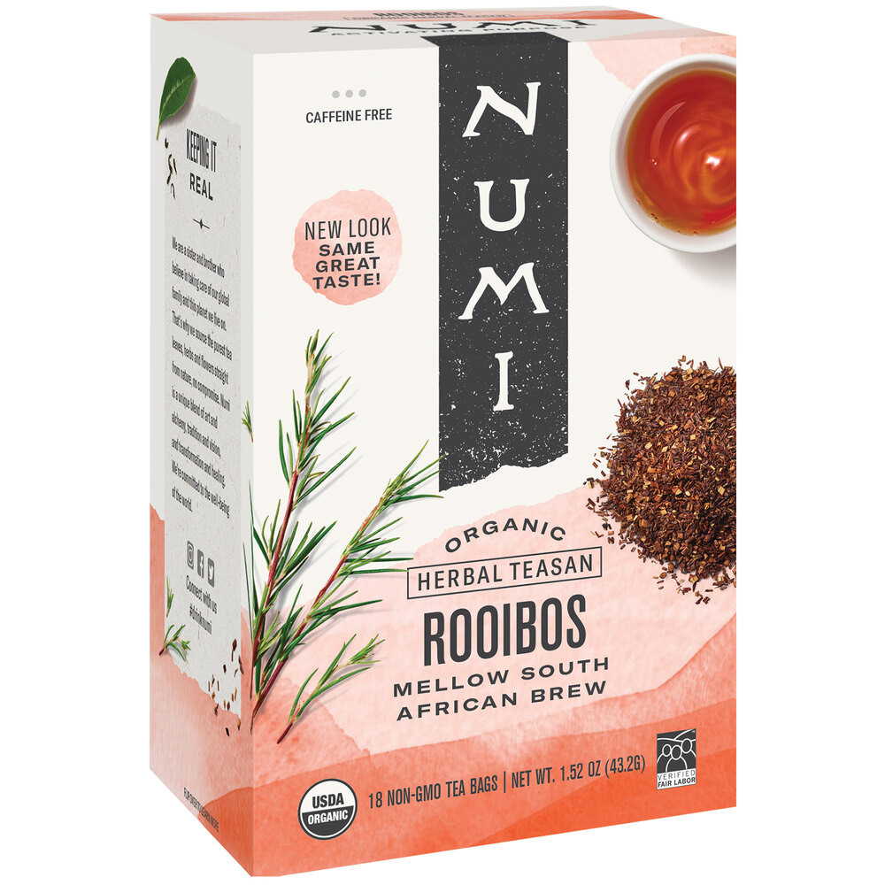 Numi Rooibos Tea Numi Organic Rooibos Tea Bags 18/Box
