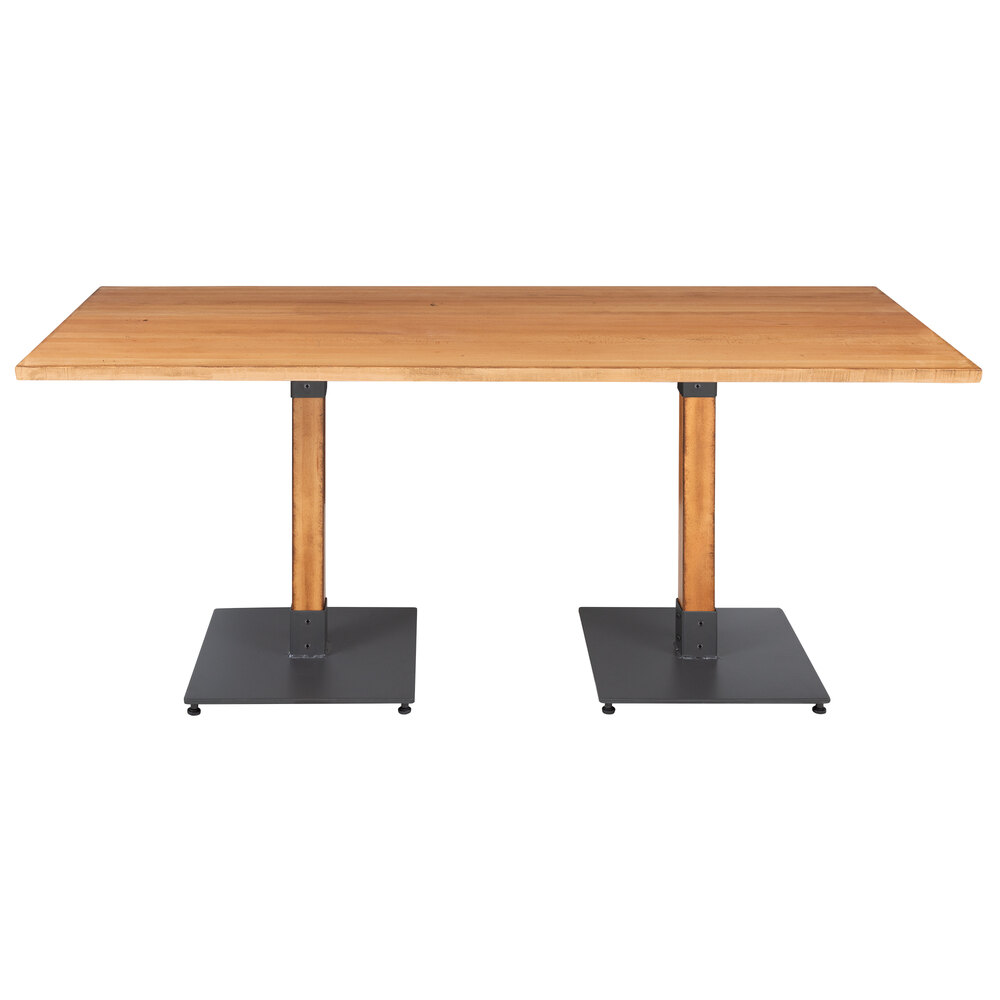 Lancaster Table & Seating 30" x 72" Solid Wood Live Edge Dining Height ...