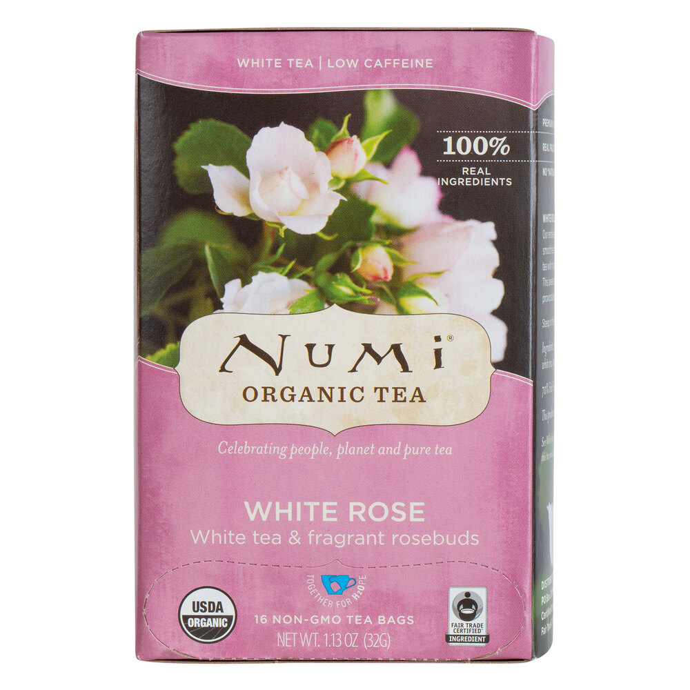 Numi White Rose Tea Numi Organic White Rose Tea Bags 16/Box