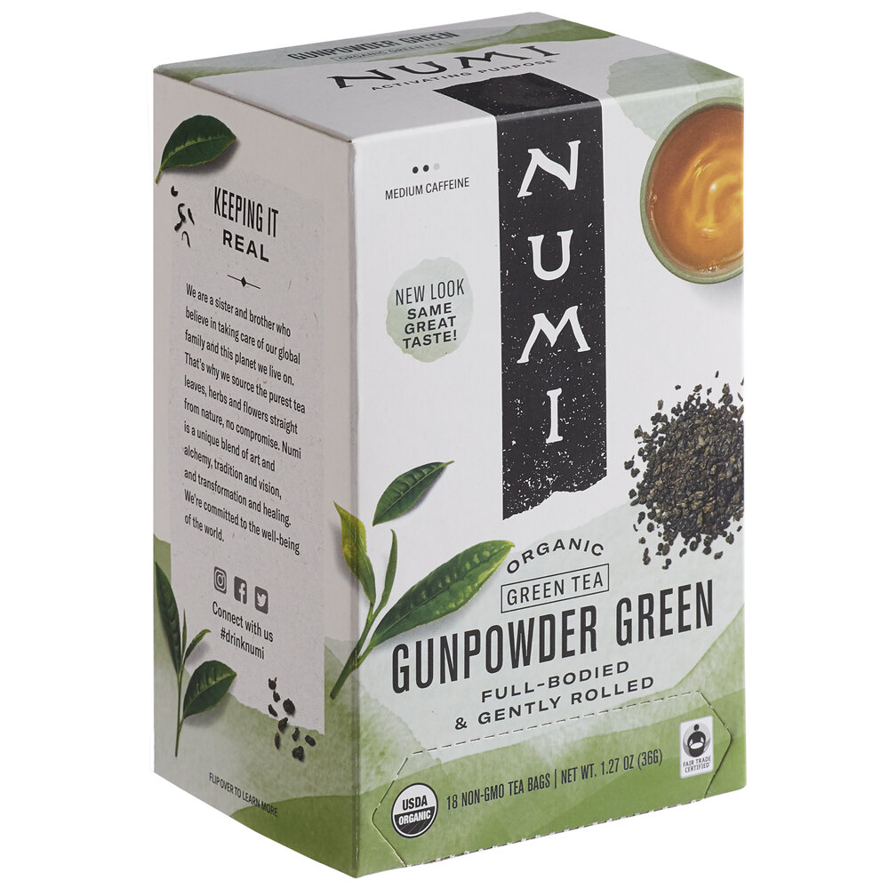 Numi Green Tea Numi Organic Gunpowder Green Tea Bags 18/Box