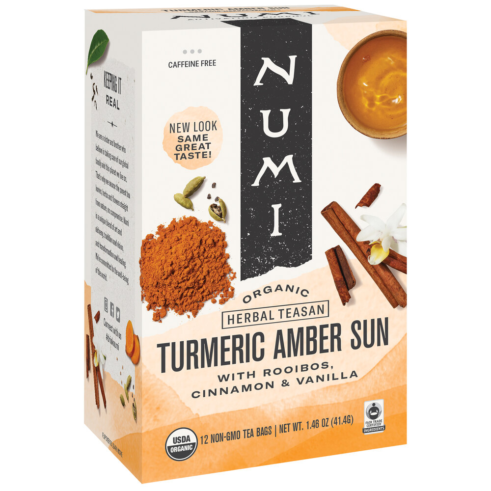 Numi Turmeric Tea Amber Sun Numi Organic Amber Sun Turmeric Tea Bags