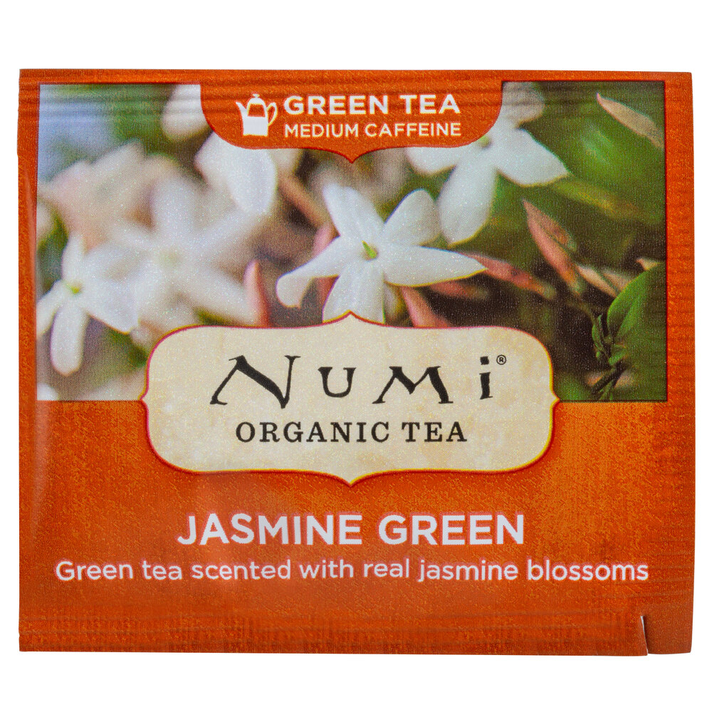 Numi Organic Jasmine Green Tea Bags 100/Case