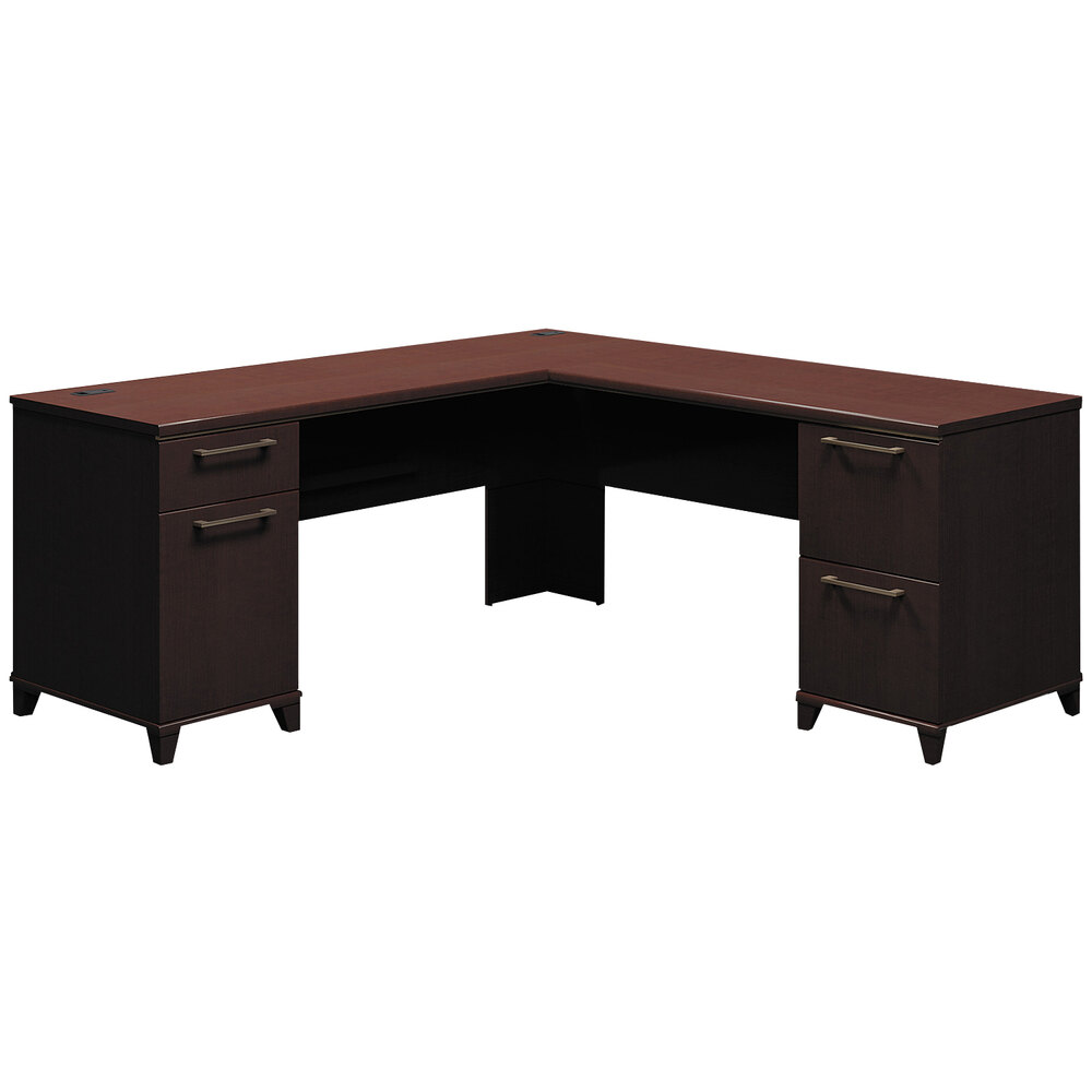 Bush 2910MCA103 Enterprise Mocha Cherry Laminate LShaped Double