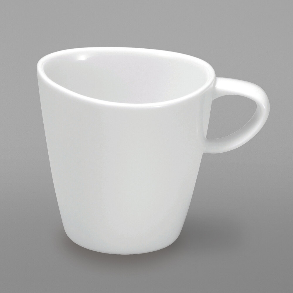 Oneida R4700000521 Mood 7.5 oz. Bright White Porcelain Coffee Cup 36/Case