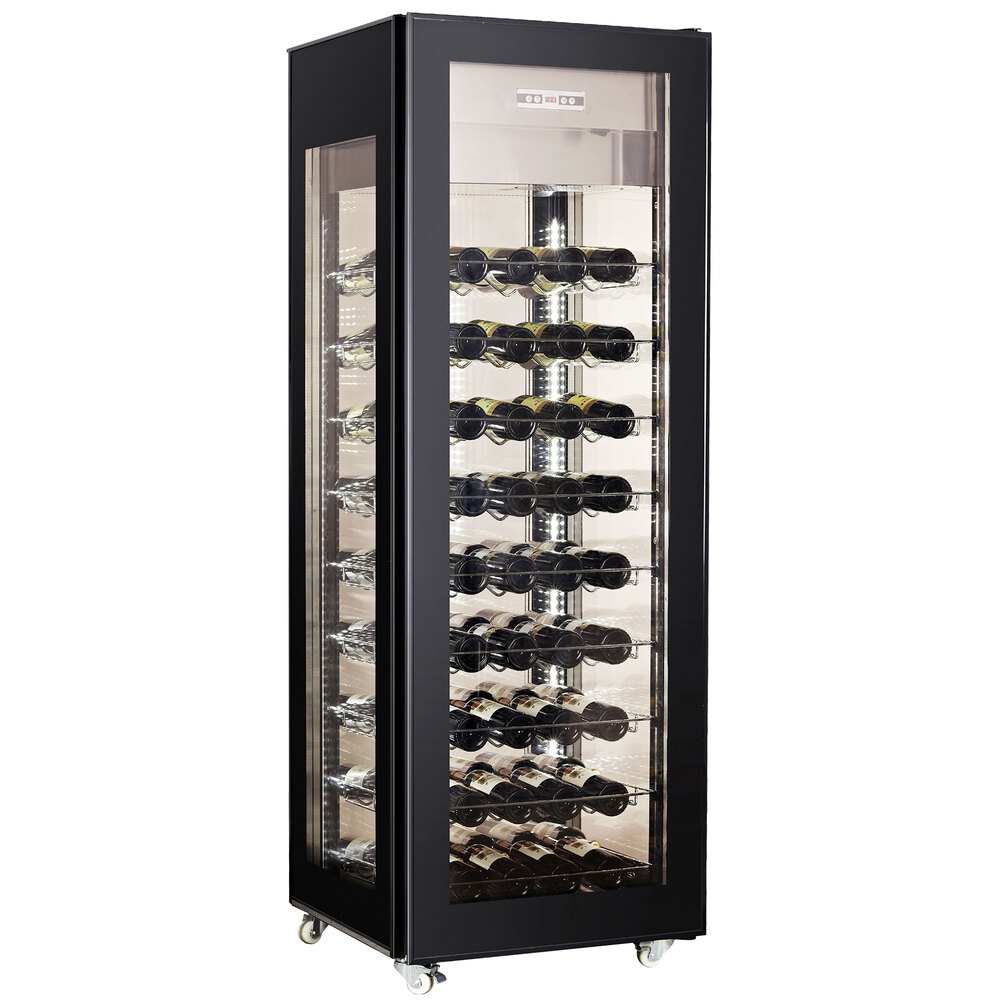One Section 81Bottle Full Glass Door Wine Refrigerator and