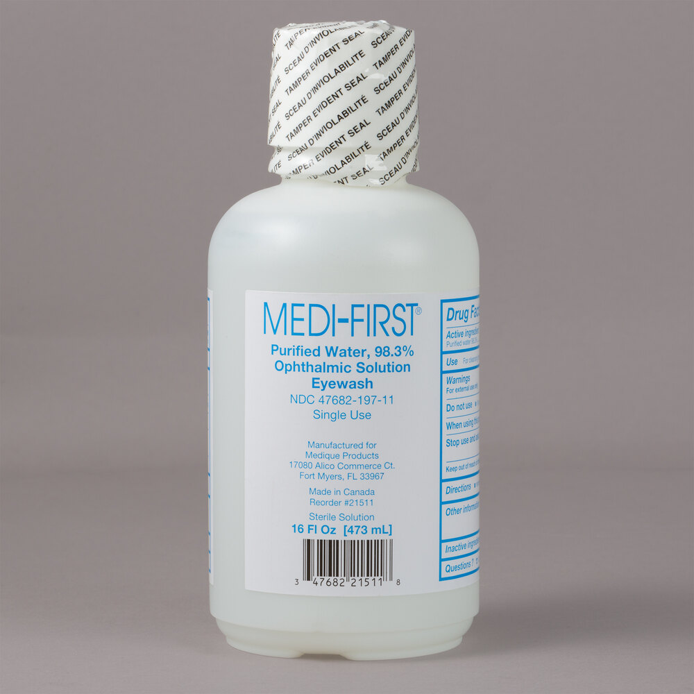 MediFirst Mediwash First Aid Eye Wash Bottle 16 oz.