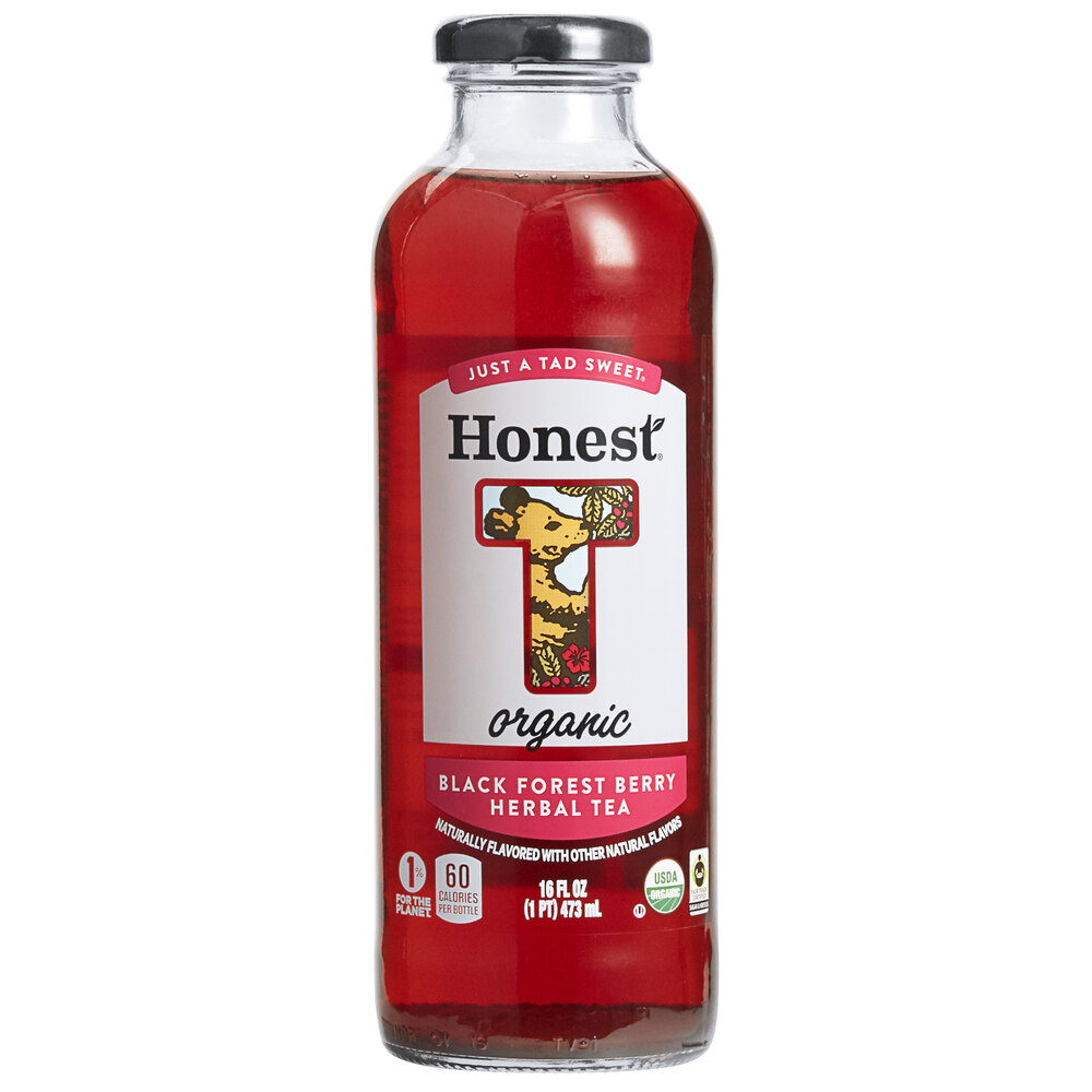 Honest Tea 16 fl. oz. Organic Black Forest Berry Herbal Iced Tea 12/Case