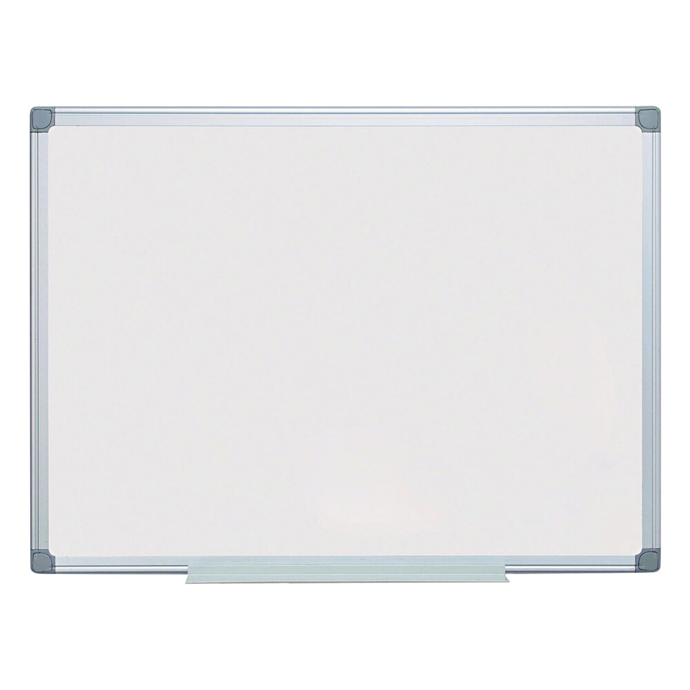 MasterVision MA0500790 Earth Silver Easy Clean 48" x 36" White Melamine