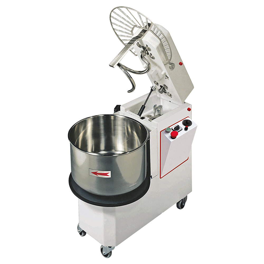 Omcan 41549 56 Qt. / 97 lb. Single Speed Spiral Dough Mixer With