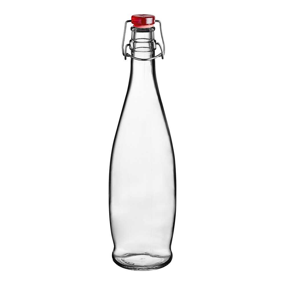 Libbey 13150035 34 oz. Oil / Vinegar Cruet / Water Bottle with Red Wire