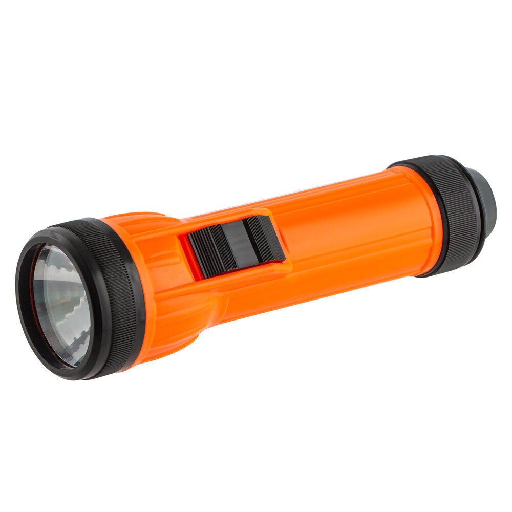 6 1/2" Orange Luminescent Flashlight
