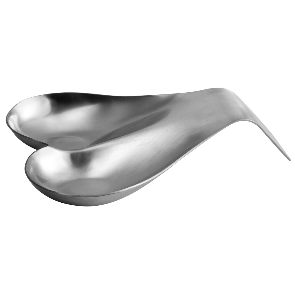 Tablecraft HB2 Double Spoon Rest Brushed Stainless Steel