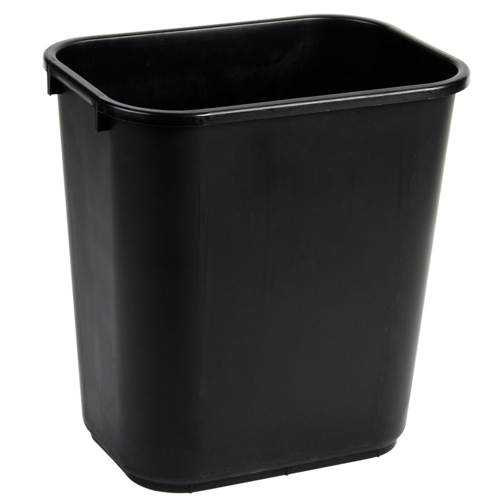 Black Rectangular Trash Can Details about   Rubbermaid Commercial Products 7 Gal 