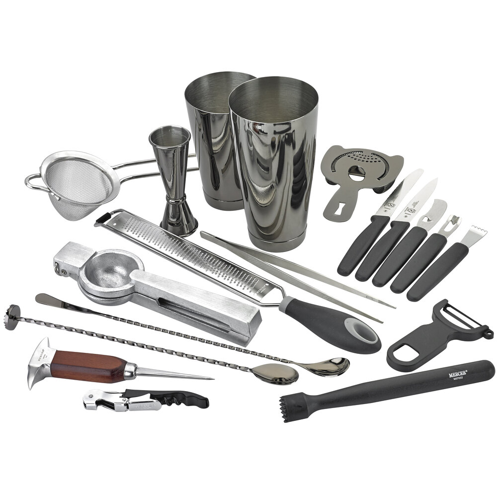 Barfly® M37102BK Deluxe 19Piece Gun Metal Black Cocktail Kit