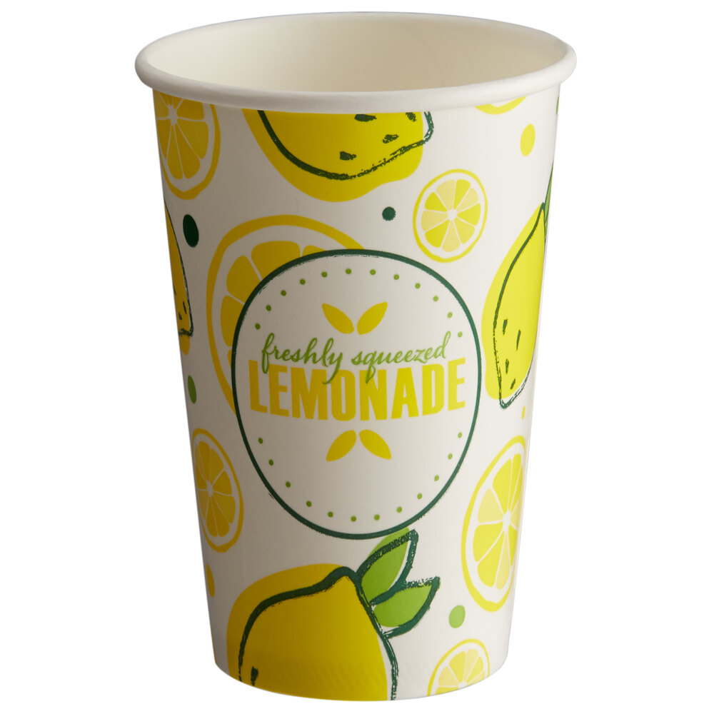 Carnival King 12 oz. Poly Paper Lemonade Cup - 50/Pack