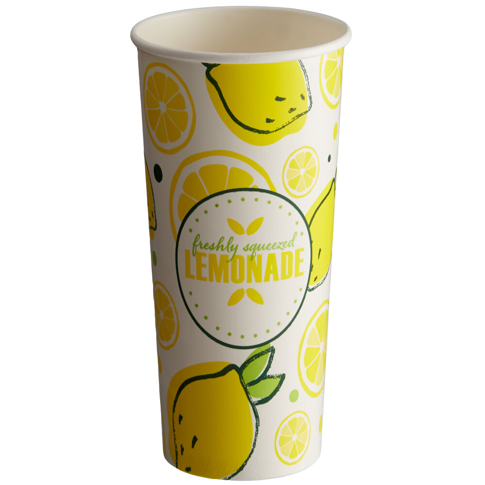 Carnival King 32 oz. Poly Paper Lemonade Cup - 500/Case