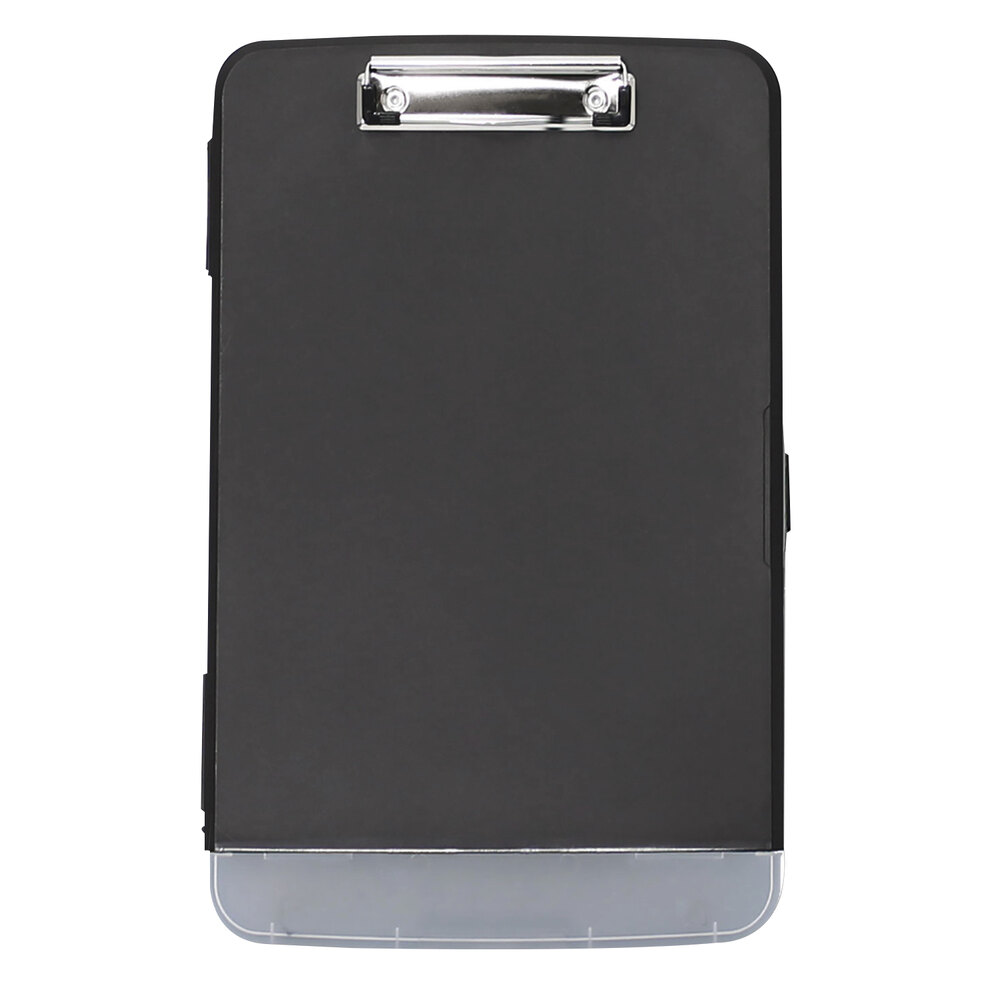 Universal UNV40319 1/2" Capacity 8 1/2" x 11" Black Storage Clipboard