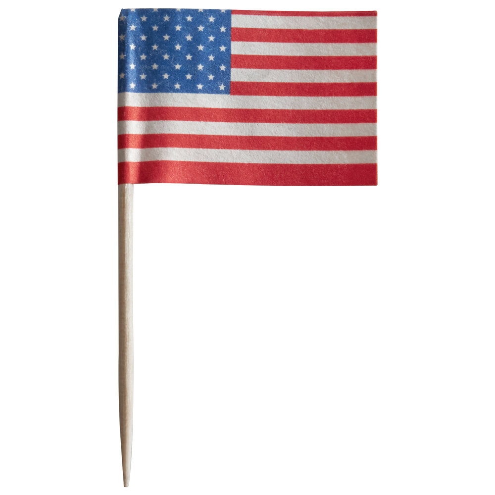 American Flag Toothpicks - 100/Pack | WebstaurantStore