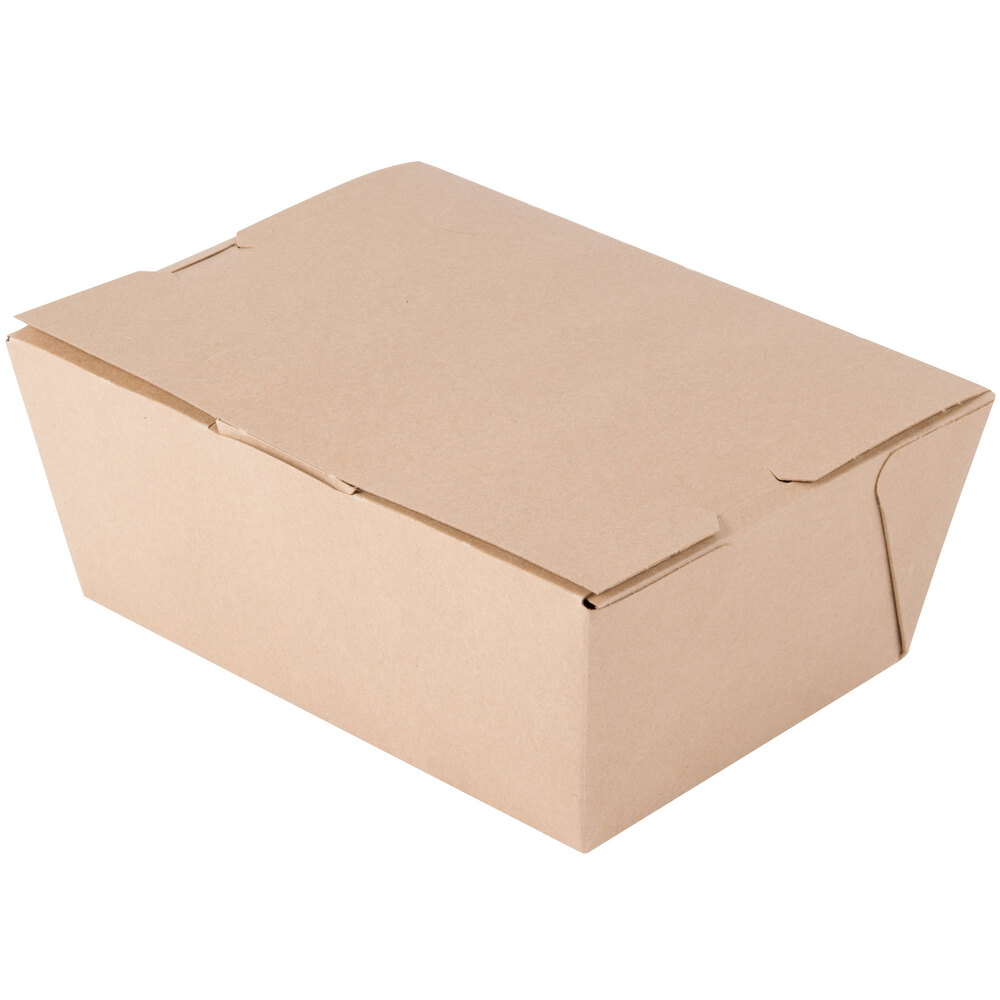 Microwavable Paper #4 Take Out Box 7 3/4" x 5 1/2" x 3 1/2" - 40 / Pack