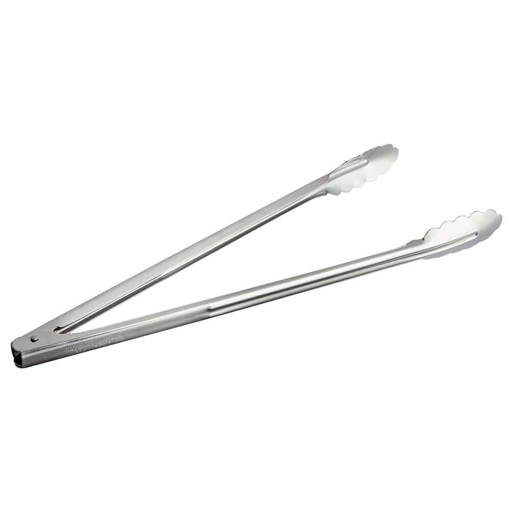 Stainless Steel 16 in Commercial Extra Heavy Utility Tongs