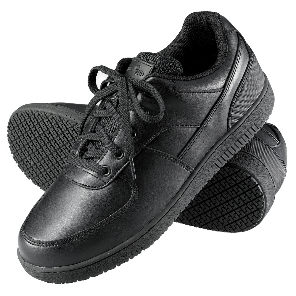 Genuine Grip 2010 Men's Black Leather Sport Classic Non Slip Shoe
