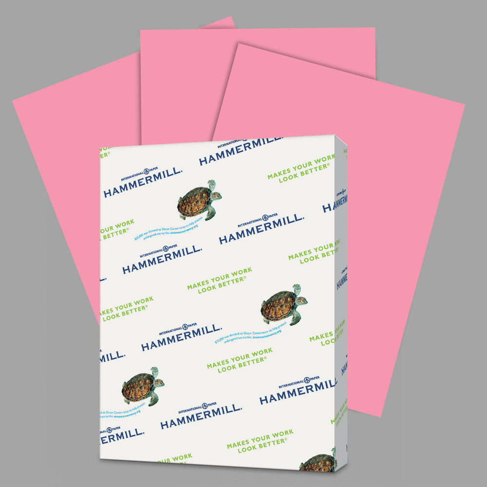 Hammermill 102210 8 1/2" x 11" Cherry Case of 20 Recycled Colored Copy