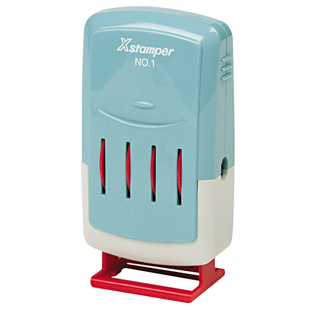 Xstamper 52111 VersaDater 1" x 5/32" Red PreInked Date, FAX'D, PAID