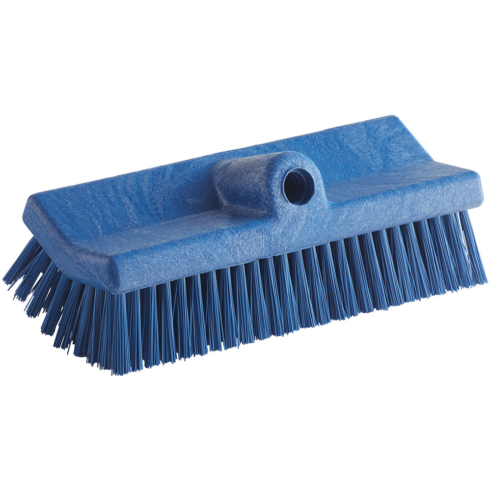 Carlisle 4042314 Sparta Hi-Lo Blue Floor Scrub Brush 10