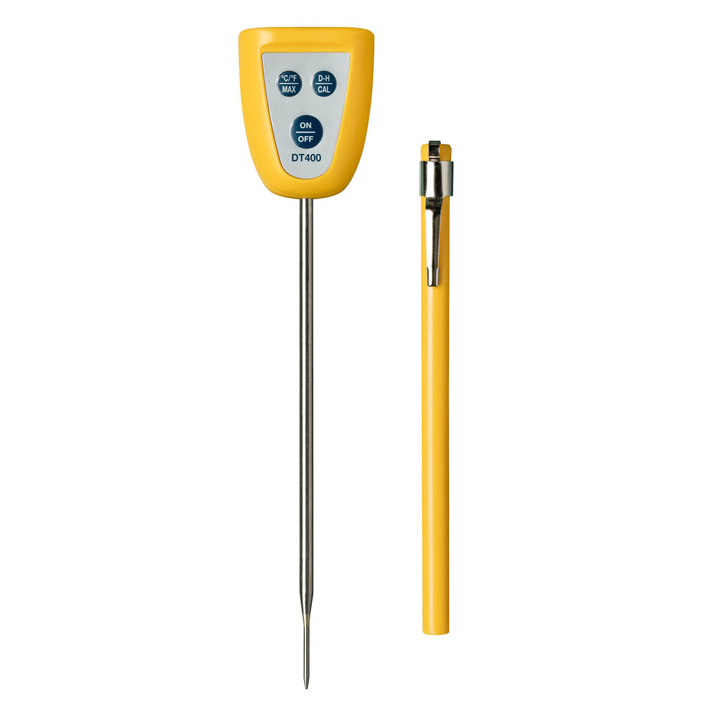 Comark DT400Y 5" Waterproof Yellow Digital Pocket Probe / Dishwasher