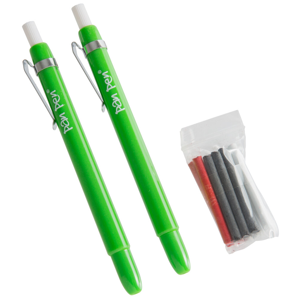 Pan Pen PAPE12 Food Safety Marker 2Pack with 10 Refills