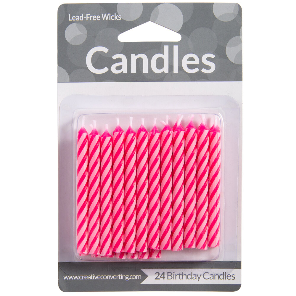 Red BC C-750R 2.25-Inch Oasis Supply Spiral Birthday Candles,24 count