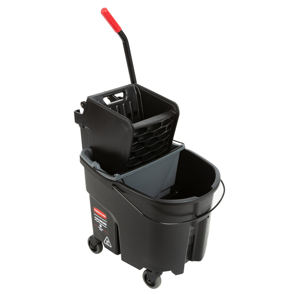 Rubbermaid Executive Series WaveBrake® 35 Qt. Black Mop Bucket with