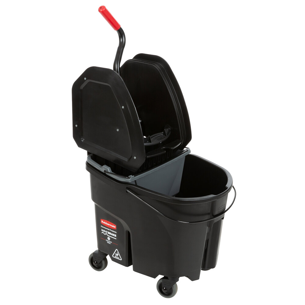 Rubbermaid Executive Series WaveBrake® 35 Qt. Black Mop Bucket with