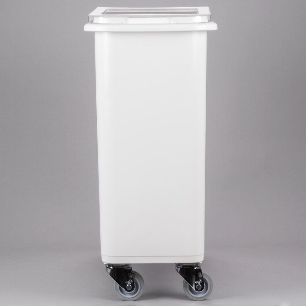 Cambro IB36148 34 Gallon / 540 Cup White Flat Top Mobile Ingredient Storage  Bin with Sliding Lid