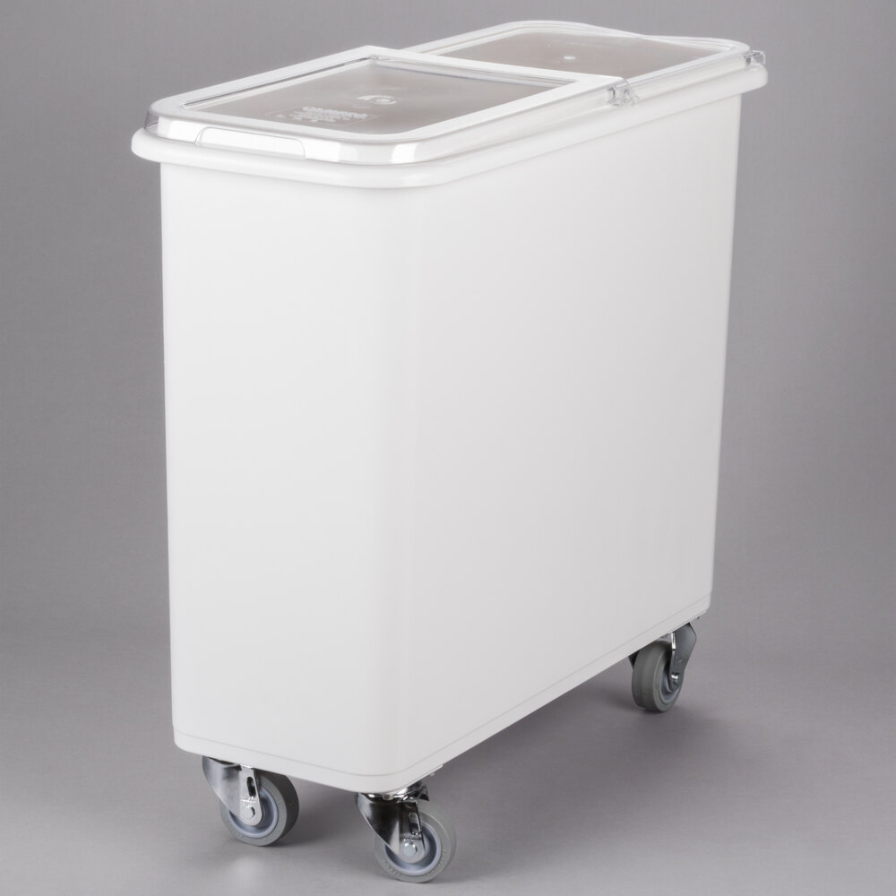 Cambro IBSF27148 26.7 Gallon / 425 Cup White Flat Top Mobile Ingredient