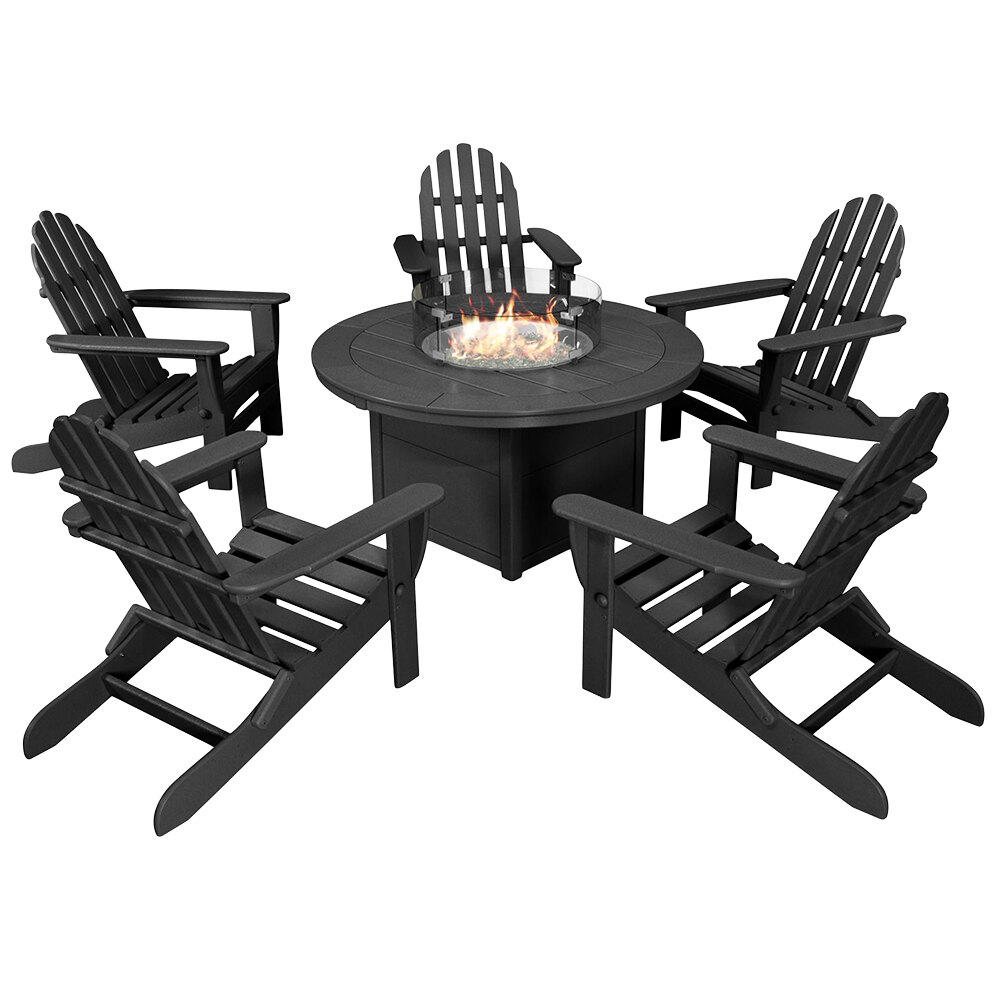 Fire Pit Table, Round Propane Fire Pit Table And Chairs