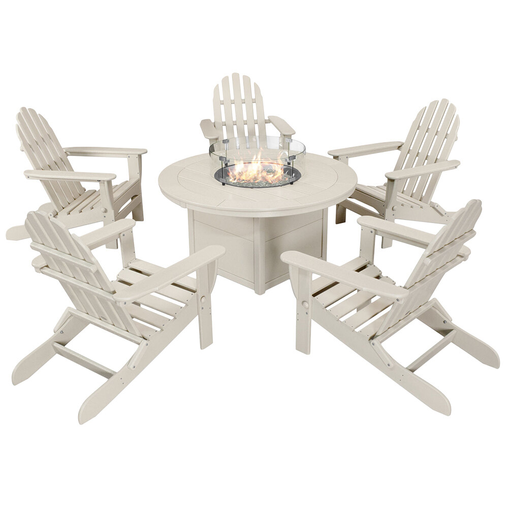 Polywood Pws414 1 Sa Sand 48 Round Fire Pit Table With 5