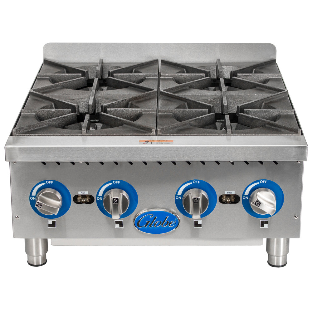 Globe GHP24G 24" Countertop Gas Hot Plate 88,000 BTU