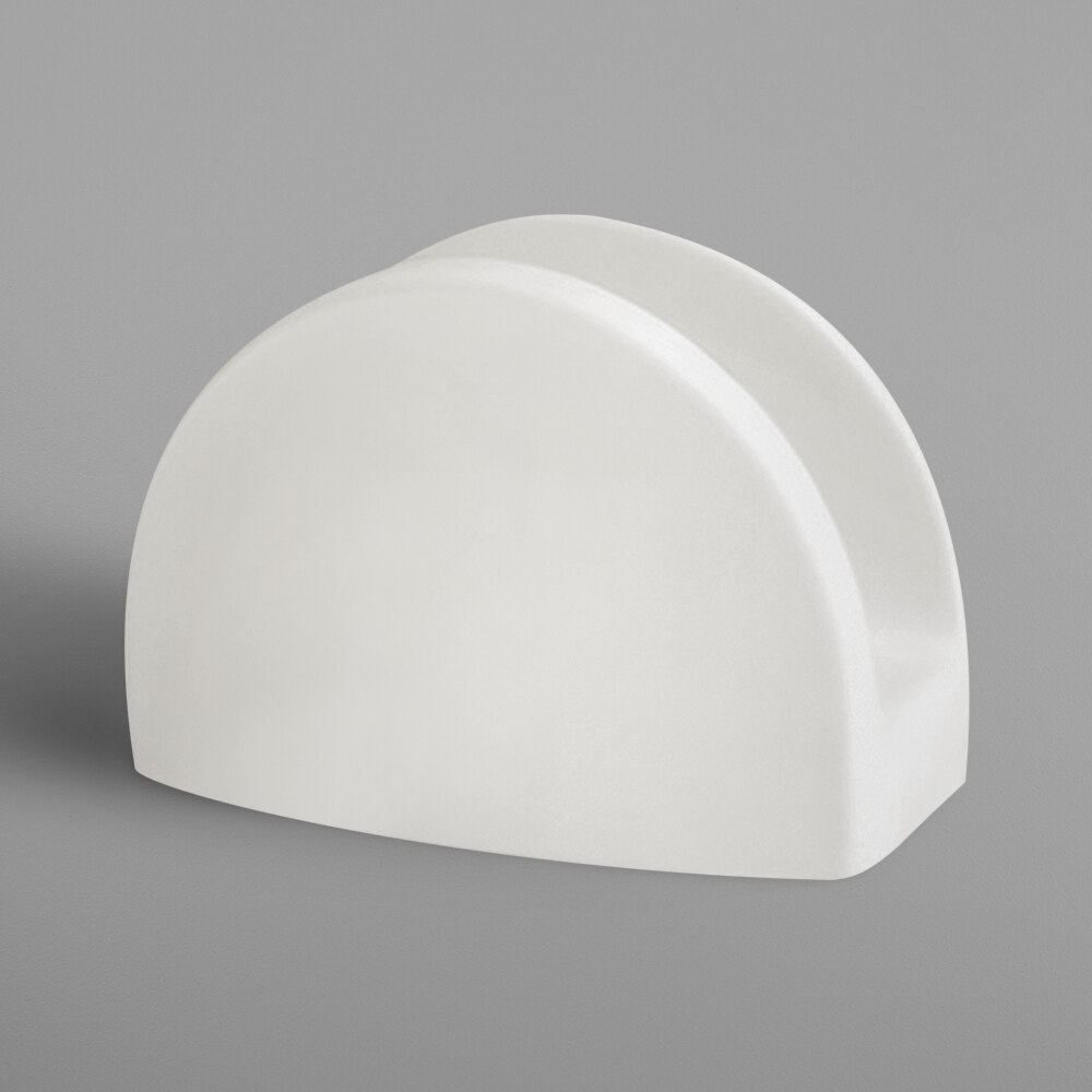 RAK Porcelain BANH01 Banquet 4 1/8" x 3" Ivory Porcelain Napkin Holder