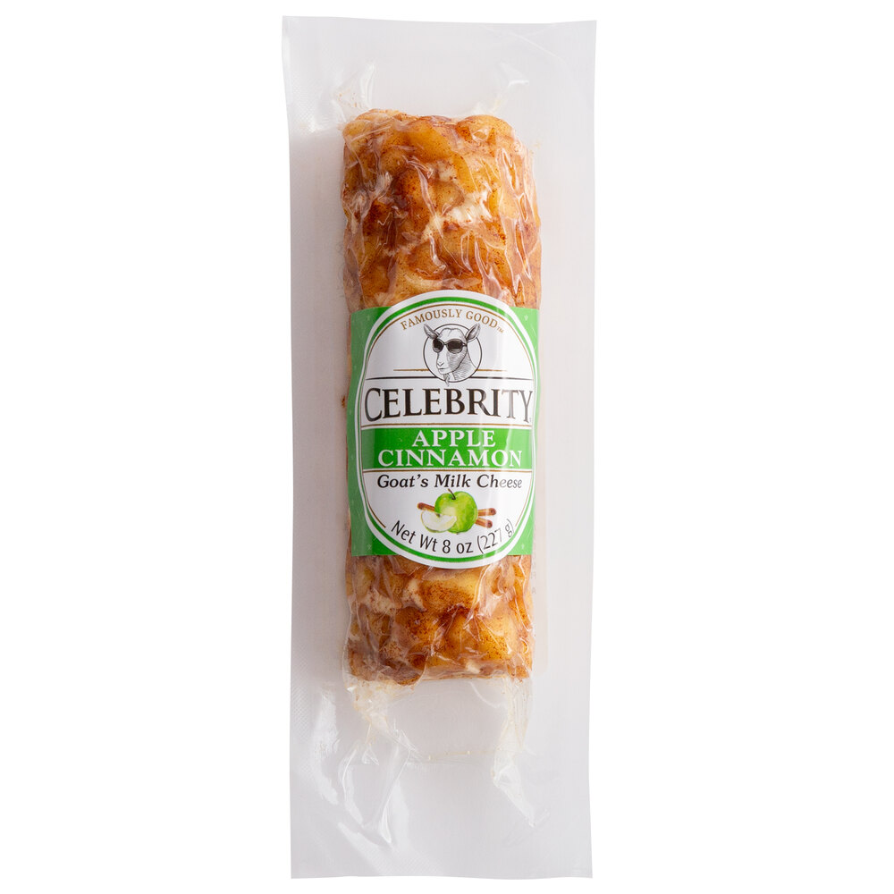 Celebrity Goat 8 oz. Apple Cinnamon Chevre Goat Cheese Log 6/Case