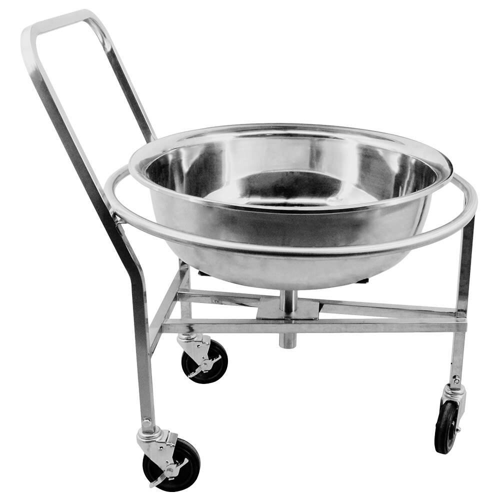 Omcan 43469 Omcan Stainless Steel Mobile Mixing Bowl Stand with 58