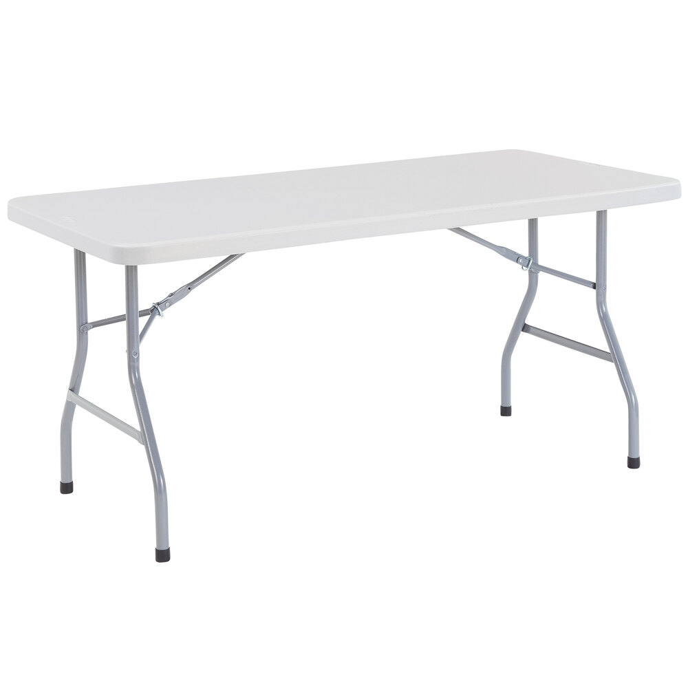 NPS Folding Table, 30" x 60" Plastic, Gray BT3060