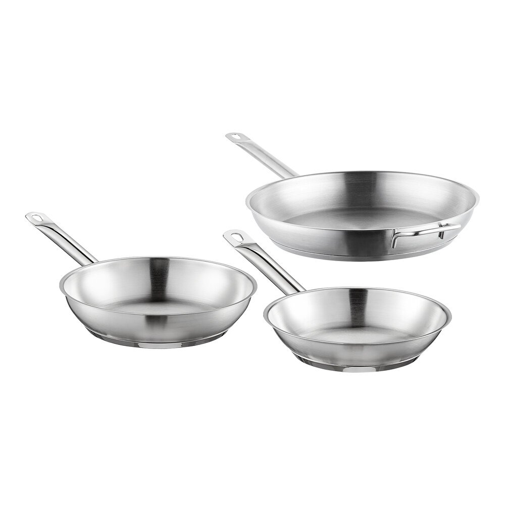 Vigor SS1 Series 8-Piece Induction Ready Stainless Steel Cookware Set with  2 Qt., 6 Qt. Sauce Pans, 20 Qt. Stock Pot with Covers, and 9.5 Non-Stick  Frying Pan