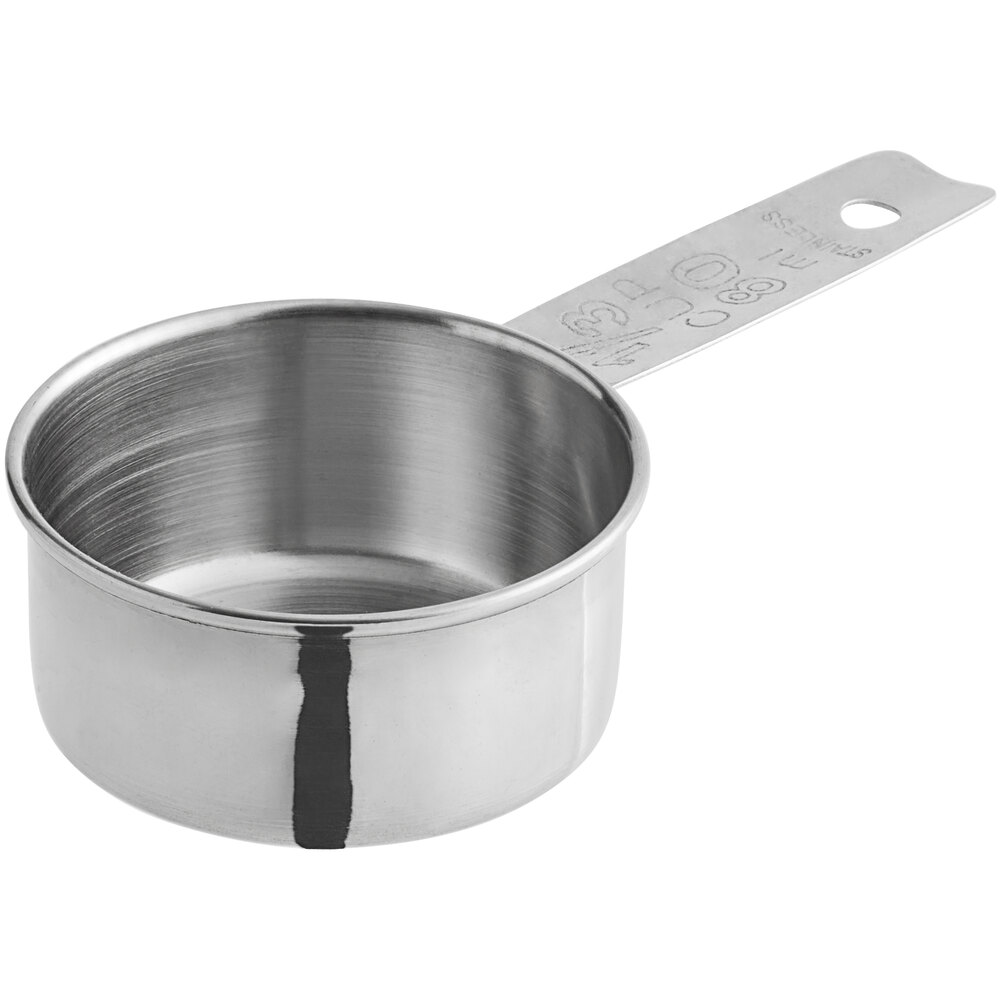 Tablecraft 724B 1 3 Cup Stainless Steel Measuring Cup