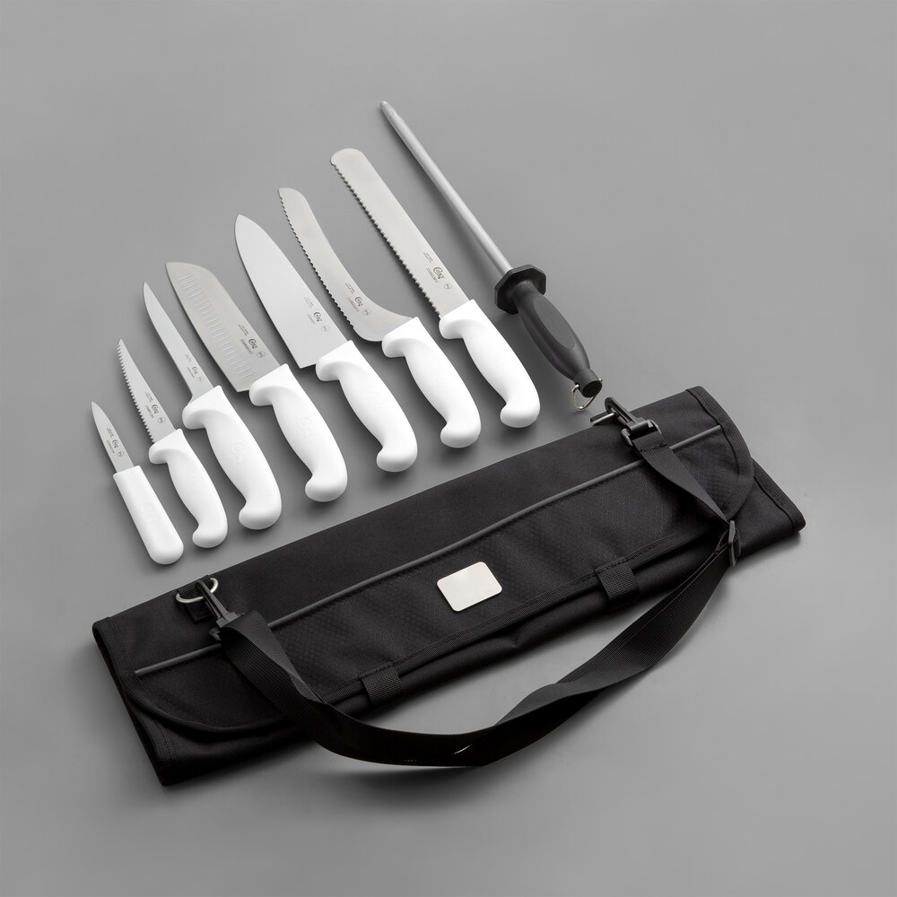 Choice 18 Piece Knife Set with White Handles