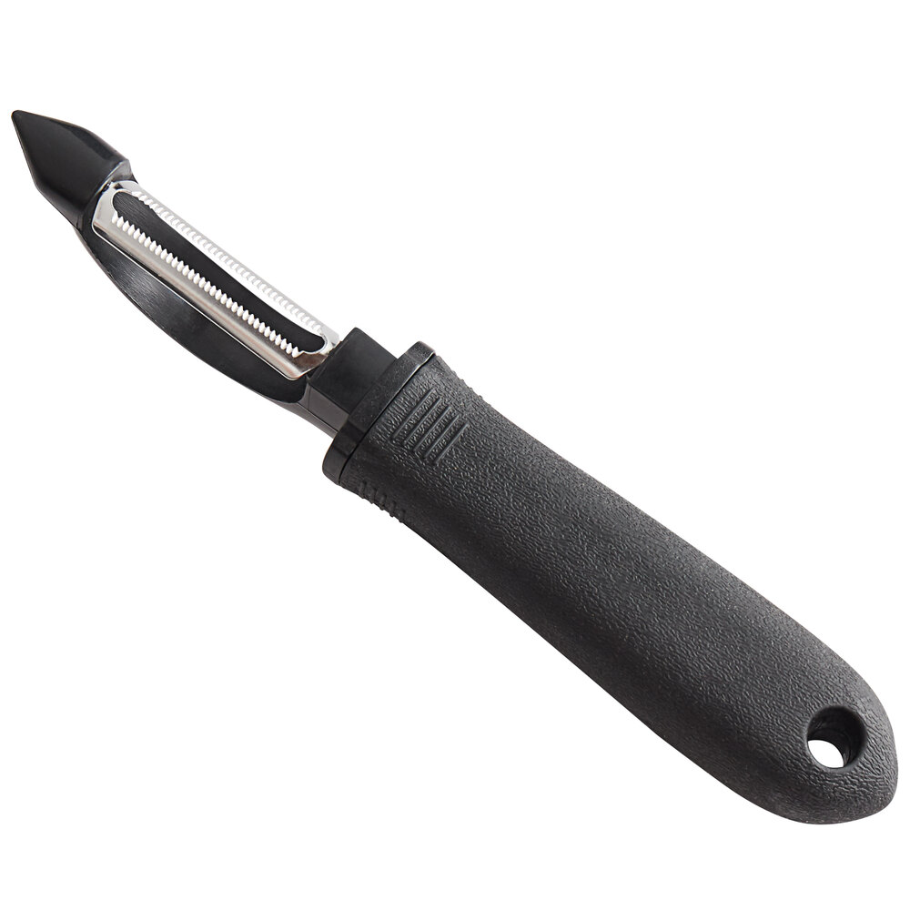 7 1/4" Straight Vegetable Peeler with Serrated Stainless Steel Blade